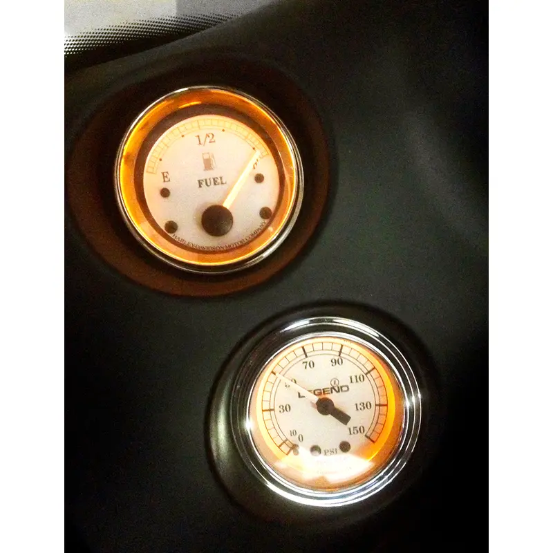 LEGEND SUSPENSION Fairing Mounted LED Backlit PSI Gauges - Silver 2212-0485