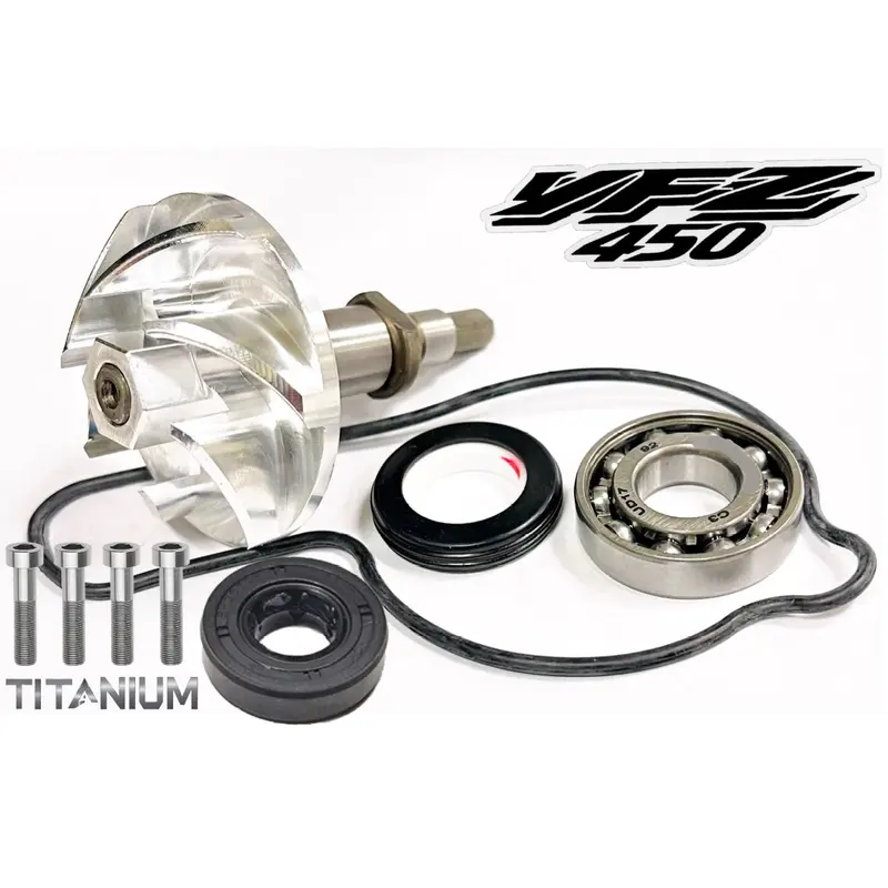 Replace YFZ450 YFZ 450 Water Pump Impeller Billet Gear Shaft Complete Redo Kit