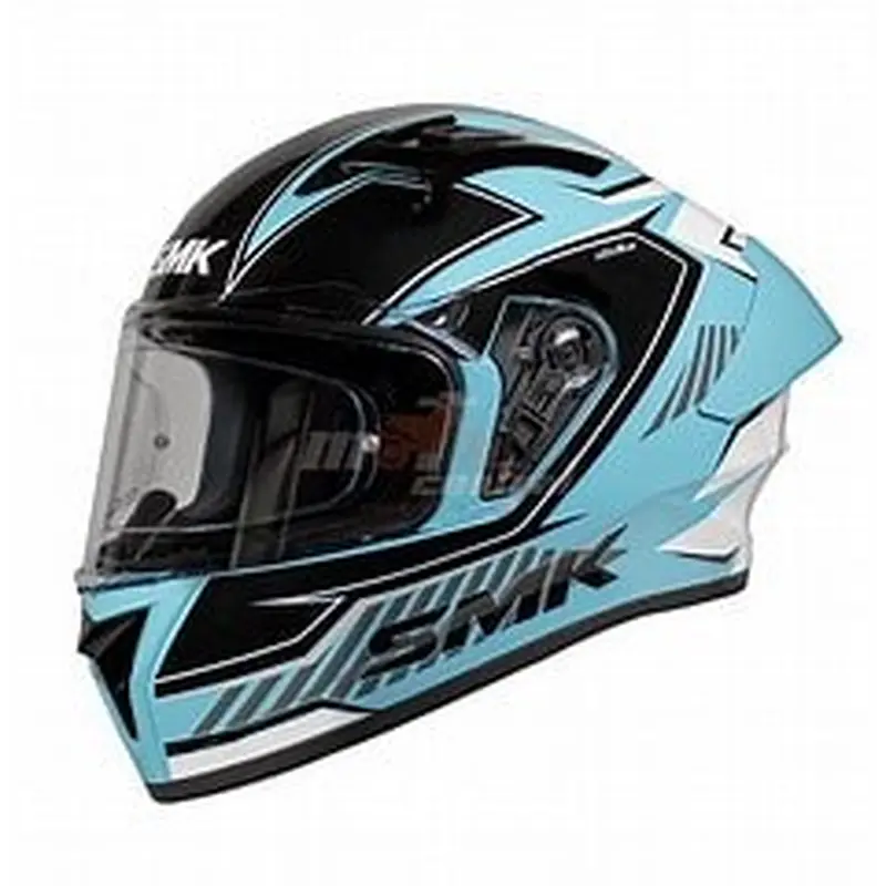 SMK Stellar Sports Adox Gloss Blue White Black (GL512) Helmet