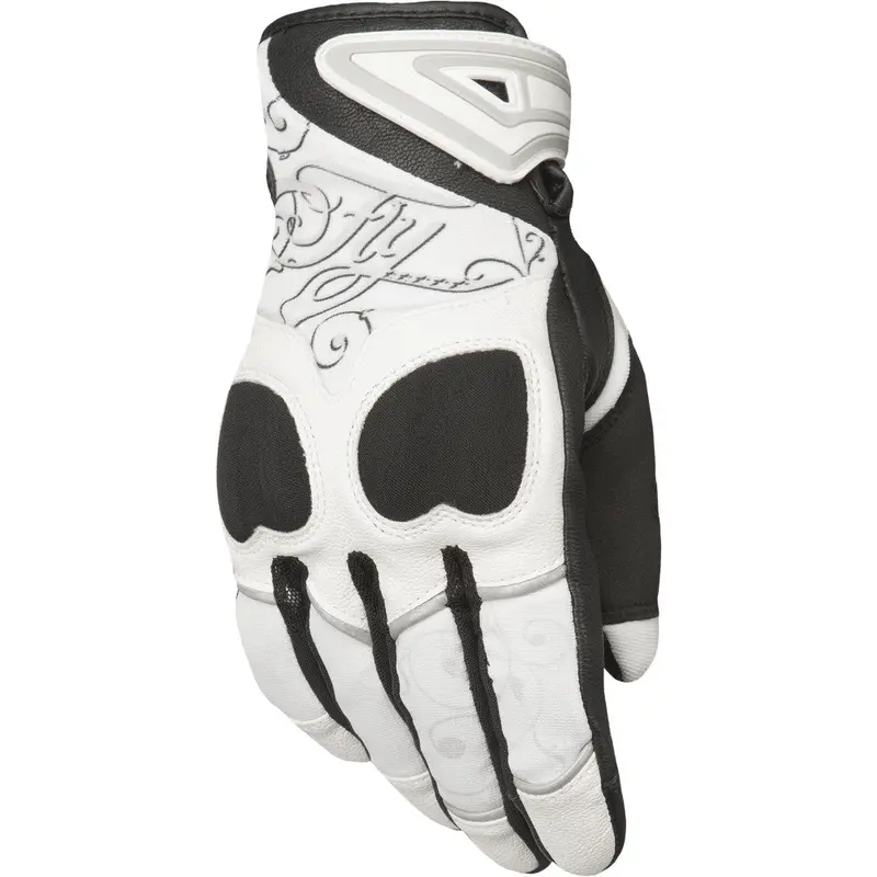 FLY RACING WOMEN'S VENUS GLOVES WHITE/BLACK XL #5884 476-6122~5