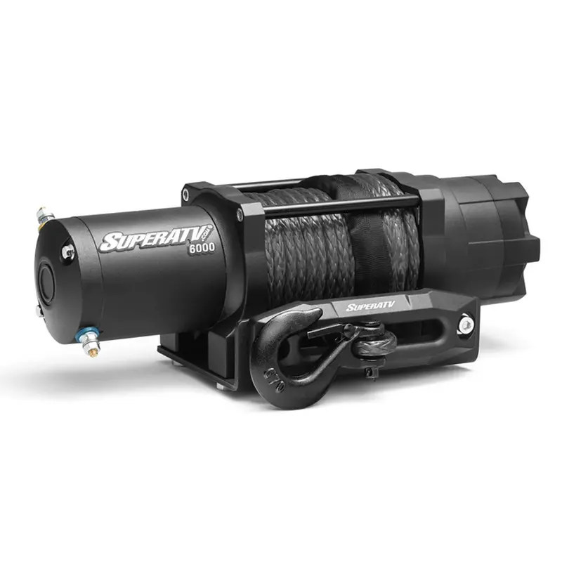 12V WINCH 3 TON 3,000KG, ATV/UTV, SYNTHETIC ROPE, 4 BOLT, SUPERATV WN-6000