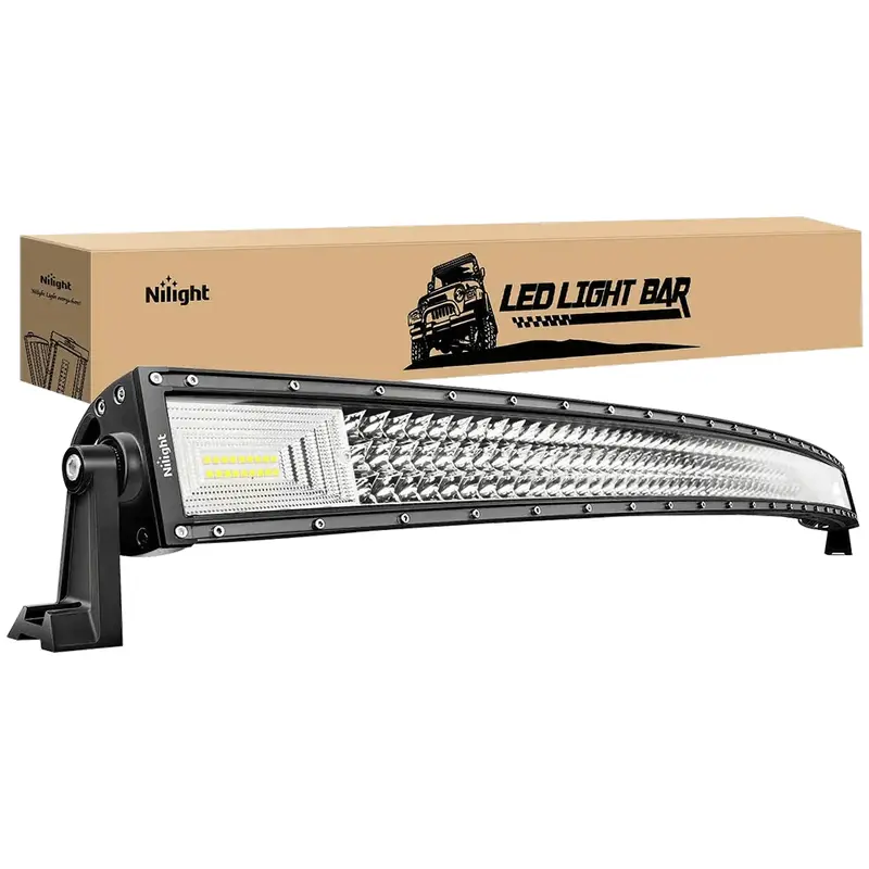 52 Inch 783W 78000LM Triple Row Curved Spot Flood LED Light Bar