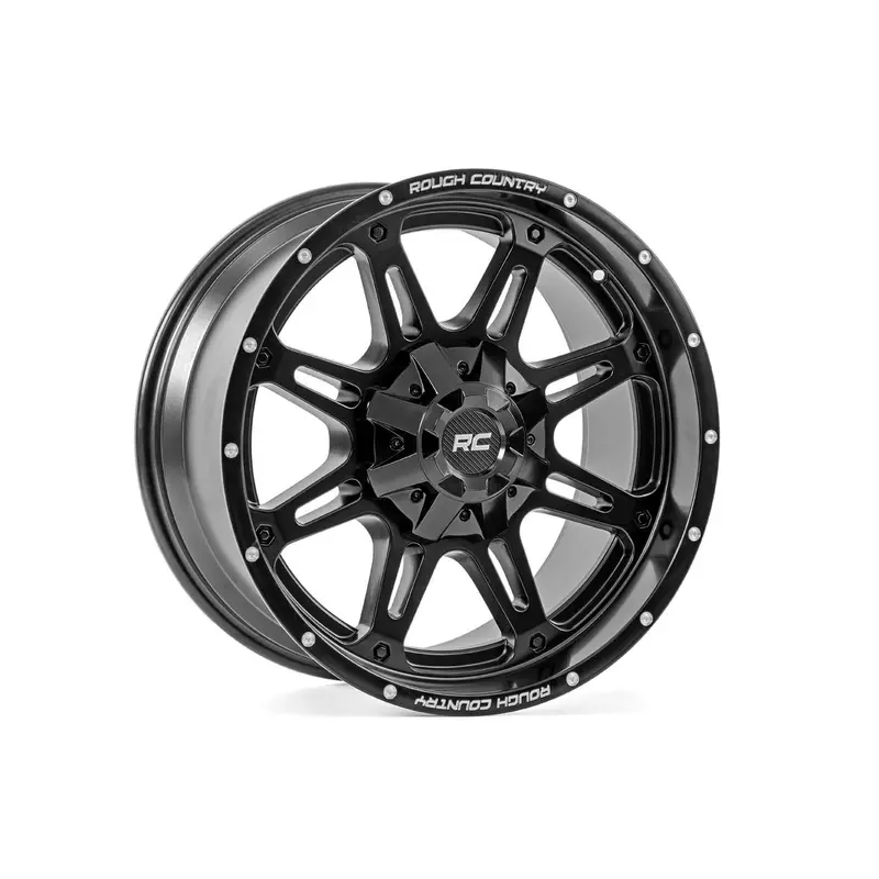 Rough Country 94 Series Wheel | One-Piece | Matte Black | 20x10 | 6x5.5/6x135 | -18mm | 94201012