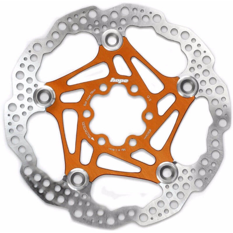 Hope Floating Disc Brake Rotor - Orange - 203mm - 6 Bolt