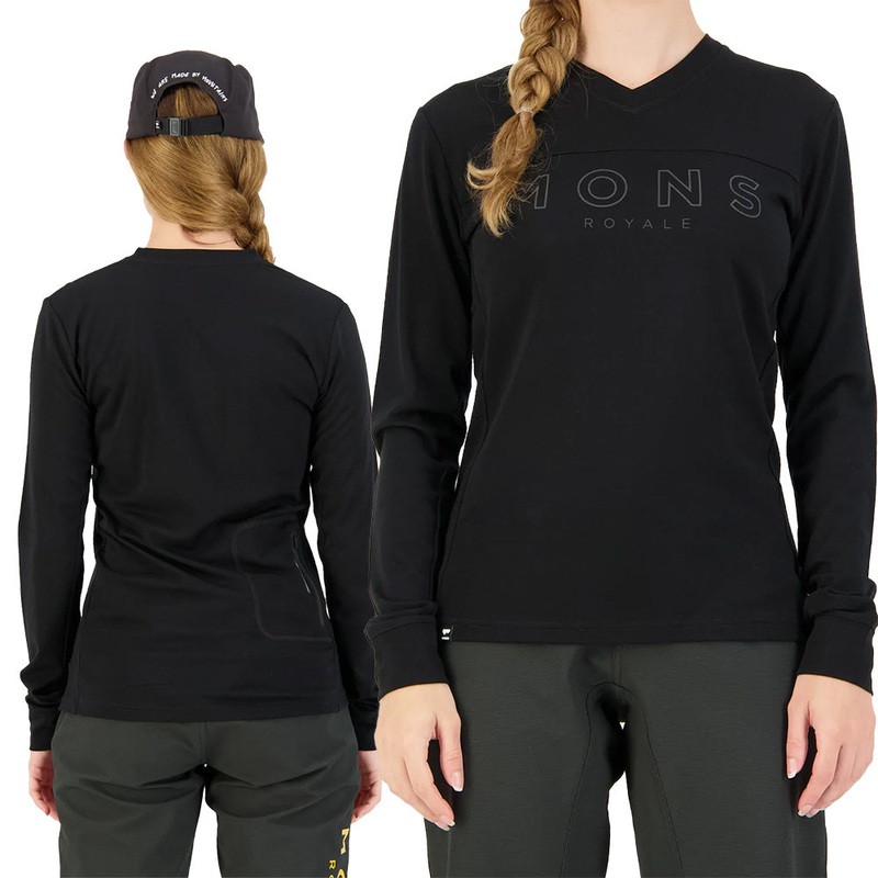 Mons Royale Redwood Enduro VLS Long Sleeve Women's Jersey - Women's S - Black