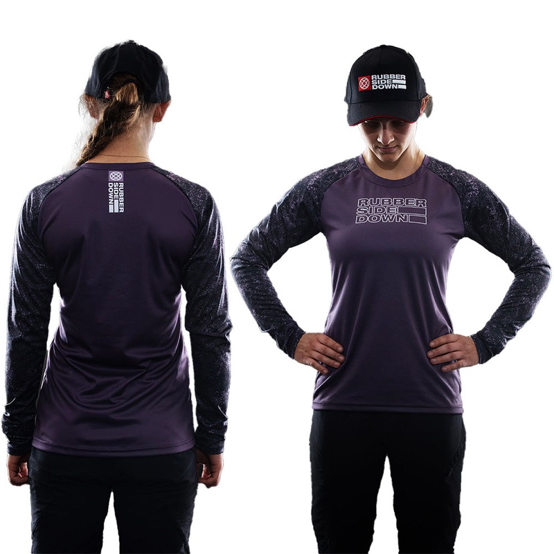 Rubber Side Down Women's Vapor Long Sleeve Jersey - Women's XS - Plum Haze